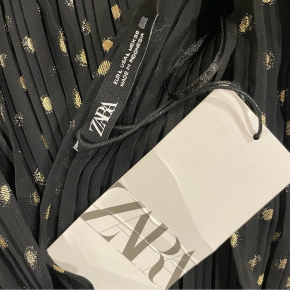 Zara Black/Gold Mini Dress - Picture 6 of 7